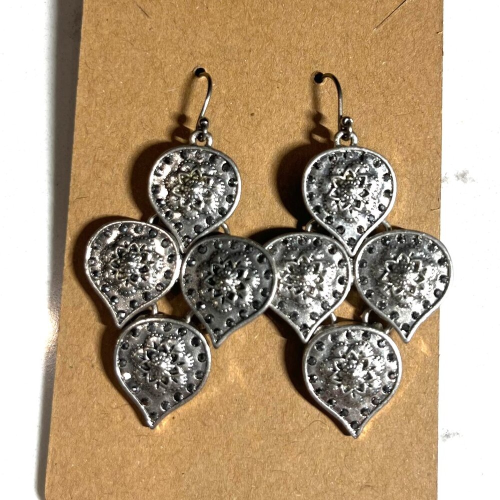 Vintage Silver Filigree Earrings with Studs